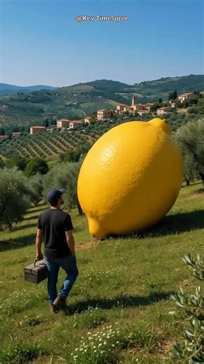 Turning a giant lemon into a luxurious space 🌿 #satisfying #timelapse #asmr