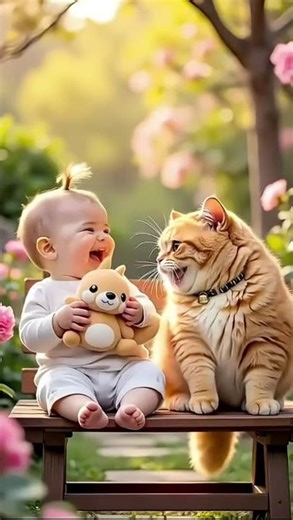 Baby on a Bench with Her Teddy… and a Fart Happens! 😂💨