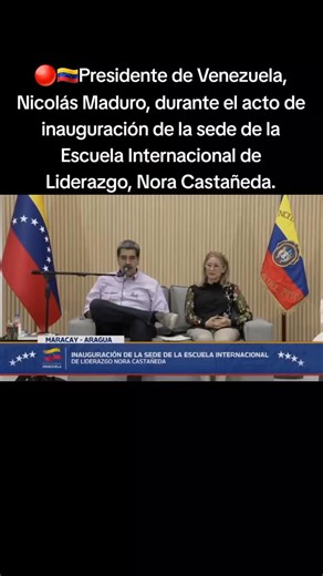 @gabrielaisabh on Instagram: "🔴🇻🇪Presidente de Venezuela, Nicolás Maduro, durante el acto de inauguración de la sede de la Escuela Internacional de Liderazgo, Nora Castañeda. 🚨El año 2026 se ve muy bien aspectado y es un buen augurio que a 5 para las 12, hoy 30 de diciembre, estemos inaugurando el sistema de escuelas y entregando la sede principal de la Escuela Internacional del Liderazgo de la Mujer de Venezuela para el Mundo, gran logro, hoy gran logro."