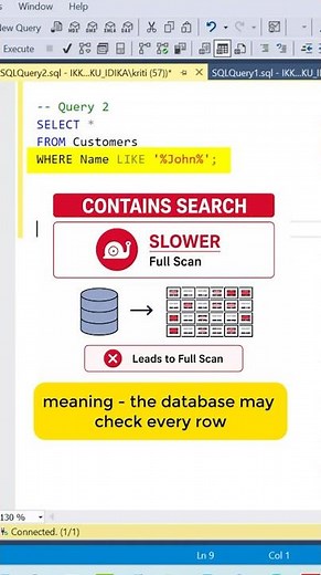 SQL Tricks | Stop Using % Like This in SQL ❌ #springonshorts