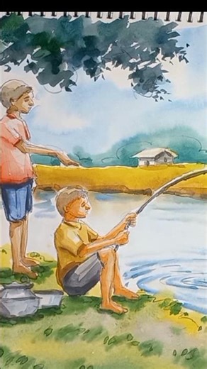 Watercolor Painting #short #shorts #shortvideo #viral #watercolorpainting #watercolor #art #ytshorts