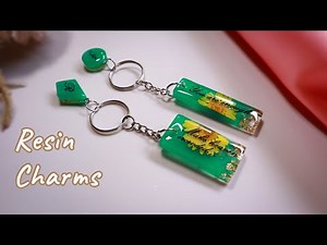 Personalized Resin Charm Ideas | Easy Resin Keychains with dried flowers | How to resin art at home