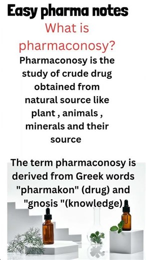 what is pharmacognosy explained #crudedrug #viral