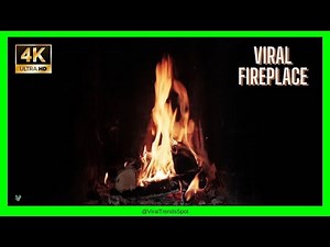 🔥The Best Viral Fireplace - 4K Virtual Fireplace With Crackling Sounds - 8 Cozy Hours