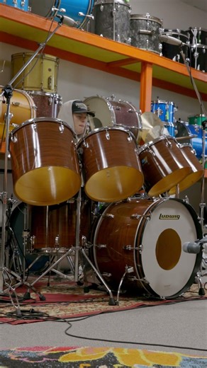 1970s Ludwig Mahogany Cortex Quadraplus Drum Set #drums #drummer #drumkit