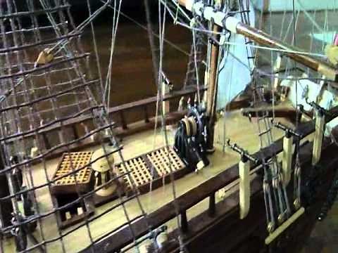 H.M.S. Endeavour wooden scale model