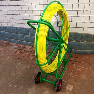 [Hot Item] Fiberglass Cable Snakes Duct Rodder FRP Cable Laying Rodders Copper Wire Drawing Head Conduit Dyct Rodders