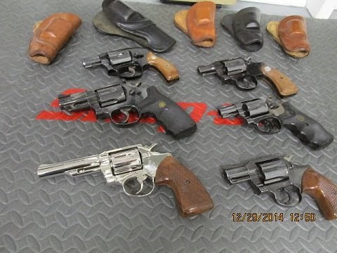 Colt Police Positive .38 Nickel, S&W Bodyguard Airweight, Colt Cobra, Colt Detective Special
