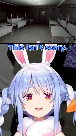 Pekora screams when cabinet moves into her path (The Night Cleaner) [Hololive/clip]