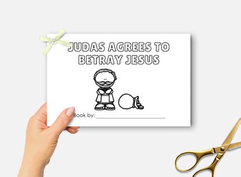 Judas Agrees to Betray Jesus Bible Mini Book Craft for Easter Sunday School