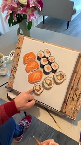 49K views · 1.4K reactions | The art of sushi painting  異 Daniel Halksworth is a contemporary painter based in Sheffield, UK. He paints everyday objects, food, places and people that inspire him in his daily life. (IG daniel.halksworth) | Domestika | Facebook
