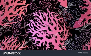 Bright Seamless Pattern Stylized Coral Sea Stock Vector (Royalty Free) 1429820660 | Shutterstock