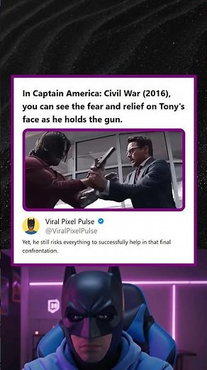 Captain America Civil War 2016 Tony Starks Fear and Relief When Holding The Gun