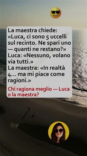 🐦 Luca e la logica degli uccelli #humor #scuola #bambini #barzellette