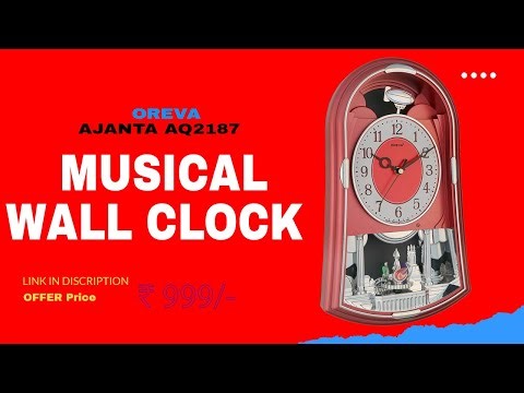 OREVA MUSICAL CLOCK 🕰️ UNBOXING | AJANTA ROTATING PENDULUM WALL CLOCK | #OREVA #AJANTA #AMAZON #ATU
