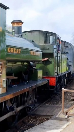 813 & 1450 arrive at Arley, Severn Valley Railway