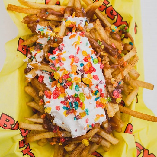 571K views · 1.3K reactions | Check out some of the newest fair foods at the OC Fair, like CARAMEL CRACK FRIES!!  READ MORE: https://www.foodbeast.com/news/oc-fair-foods-2018/ | Foodbeast | Facebook