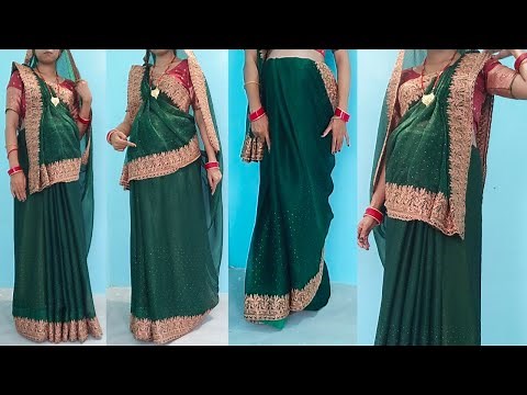 How to wear Sidha pallu saree | gujarati style saree draping tutorial for beginners