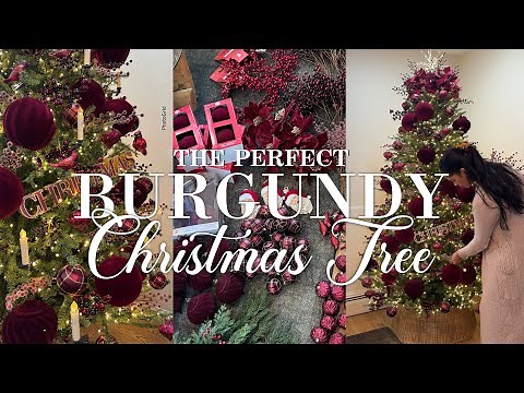 The Perfect BURGUNDY Christmas Tree 🎄 Decorate With Me 2 of 6 Trees