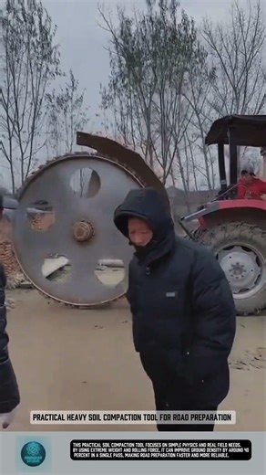 Practical Heavy Soil Compaction tool for Road Preparation #tools