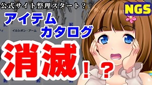 【PSO2NGS】公式のアイテムカタログ消滅の件を話す会【サイト整理？】