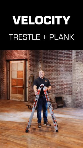 1.3K views · 19 reactions | From ladder to scaffold in no time. Pair your Velocity with the trestle bracket and plank, and you’re ready to go. #LittleGiantLadders #VelocityLadder #Trades #tooldemo | Little Giant Ladders | Facebook