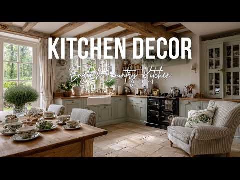 English Country Kitchen Decor Ideas with Soft Colors and Cozy Timeless Beauty