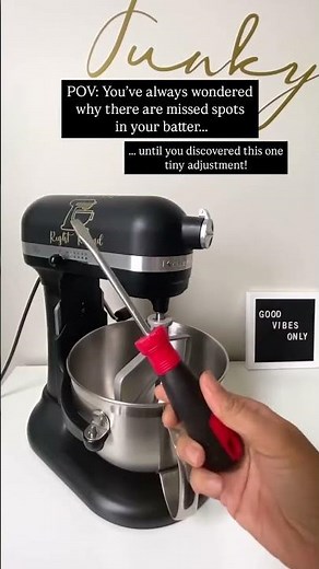 It’s called the KitchenAid Dime Test, and it ensures your mixer is at the perfect height for even