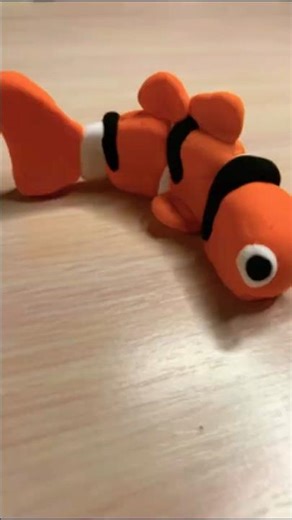 How to Make Nemo from Finding Nemo | Easy Air Dry Clay Tutorial 🐠 #nemo #findingnemo lucky fin