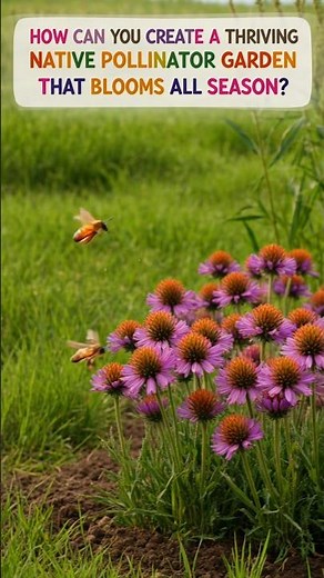 🐝 How to Create a Native Pollinator Garden (Blooms All Season!) 🌸