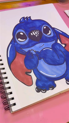 Making Stitch extra cute!💕 #drawing #stitch #art #trending #shorts
