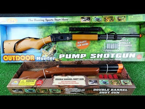 Guns Toys ! Realistic Toy Shotgun Rifle - Double Barrel Shotgun Unboxing !