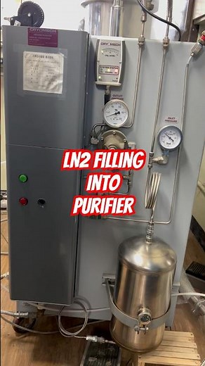 LN2 filling into purifier #nanotechnology #science #nanotech145 #youtubeshorts
