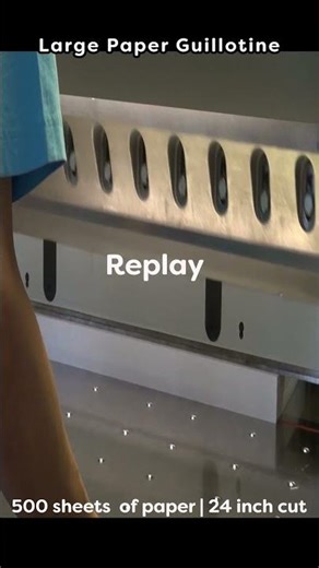 👀 Epic Guillotine Takes Down Giant Paper Stack in Seconds! #Shorts