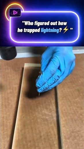 He trapped real lightning with one hammer strike⚡️😱 #shorts