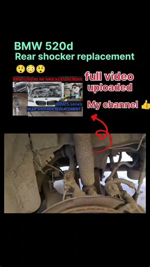 BMW 520d rear shocker replacement/ BMW 5 sirise#automobile #mechanic #shorts #shortsvideo#viral#bmw