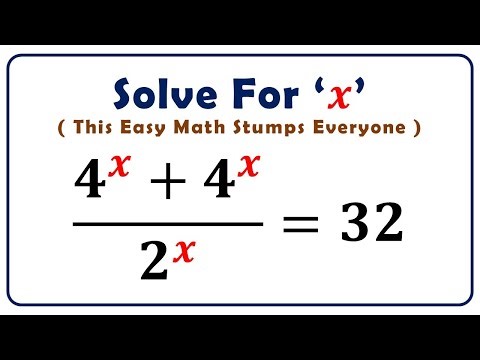 Solve for x 🤔 | This Easy Exponential Equation Tricks Everyone!
