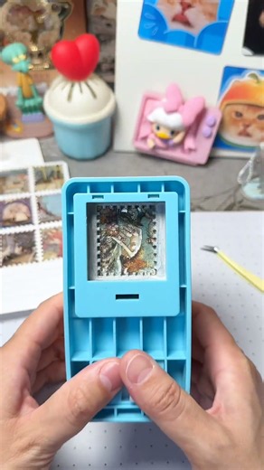 Making little postage stamps out of random paper today 📮