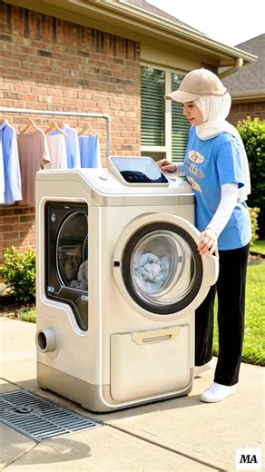3 in 1 automatic washing machine, wash, dry and fold in one modern washing machine. #creativevideo #reelsviral #usa #us #creativevideo