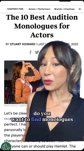 4.1K views · 23 reactions | Need a monologue that wows? These 10 audition monologues will help you stand out in the room and land the role. https://bit.ly/41migJs | Backstage | Facebook