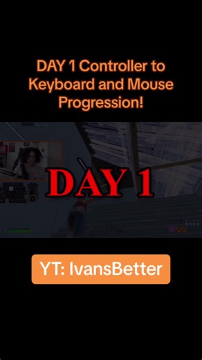 My first day on keyboard and mouse (yt for full week progression)⁉️ #fortnite #fortniteclips #controllerplayer #keyboardandmouse #day1