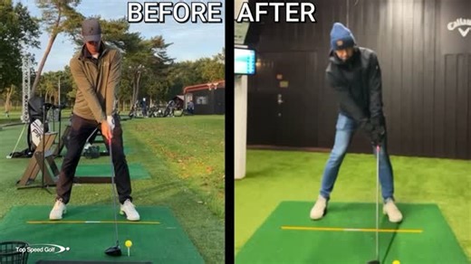 Top Speed Golf on Instagram: "Eliminate your hip sway with your driver with this back leg move. This student opened up his ability to improve his game in other areas. You've gotta see this transformation!"