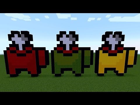 How To Build AMONG US DEAD Crewmate Character Pixel Art In Minecraft