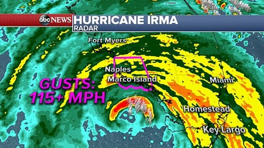 Storm conditions intensify in Naples, Florida