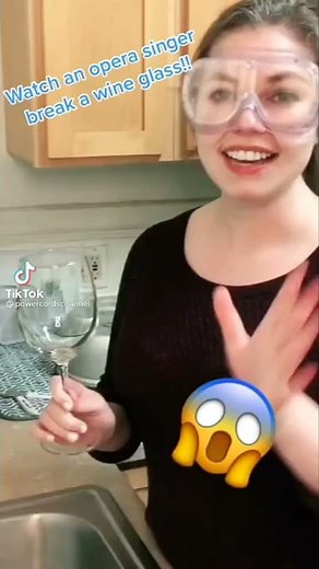 An Opera Singer Breaks A Wine Glass