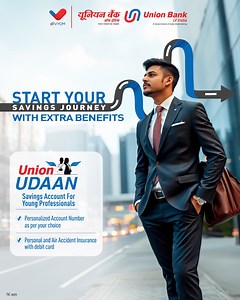 Start saving with additional benefits with Union Udaan. Know More: https://tinyurl.com/UdaanSA Apply Now: https://www.unionbankofindia.co.in/applynow/ #UnionBankOfIndia #GoodPeopleToBankWith | Union Bank of India