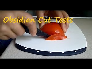Obsidian blades and cut test