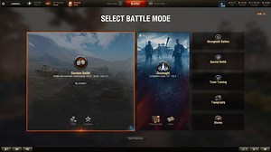 World of Tanks. Game mode selector UX/UI