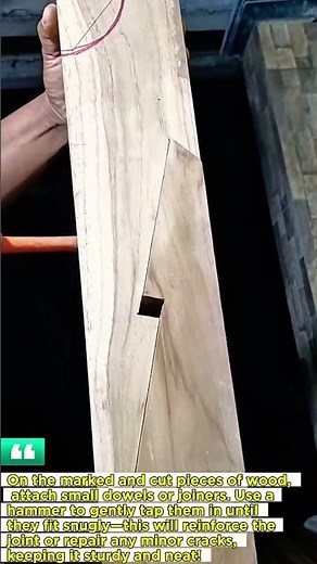 How to Install Wooden Stakes to Strengthen Wood Joints or Cracks.