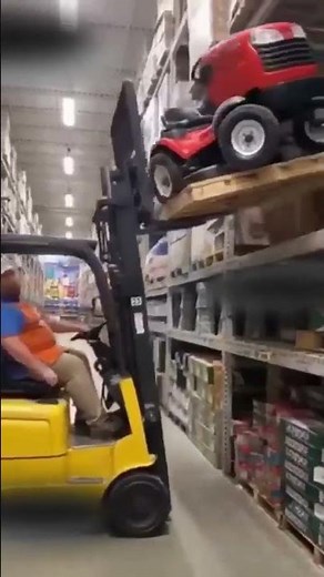 Heavy Equipment Storage Mistake Caught on Camera | Rack Collapse Risk ⚠️